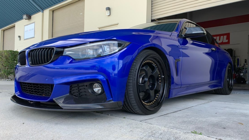 Gloss Berry Blue-color-change-car-vinyl-wrap-knoxville-tennessee front bumper