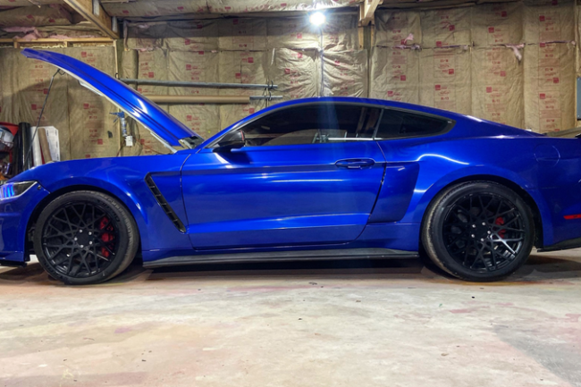 Gloss Berry Blue-color-change-car-vinyl-wrap-knoxville-tennessee left side