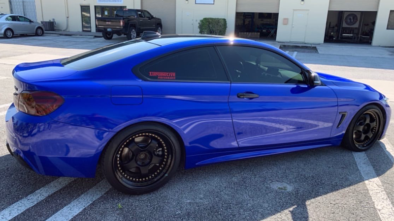 Gloss Berry Blue-color-change-car-vinyl-wrap-knoxville-tennessee right side