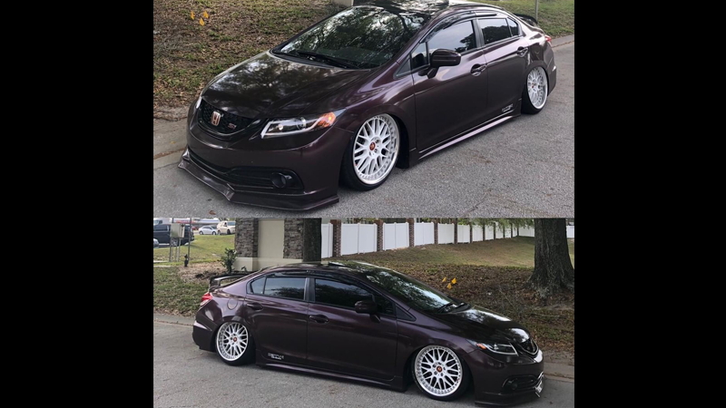Gloss Black Rose-color-change-car-vinyl-wrap-knoxville-tennessee honda