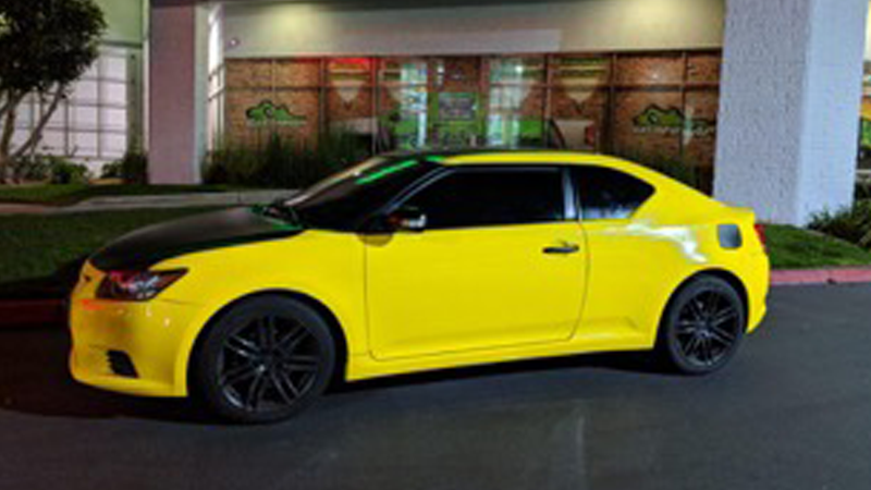 Gloss Bright Yellow-color-change-car-vinyl-wrap-knoxville-tennessee left side