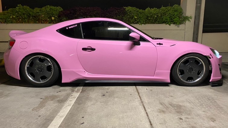 Gloss Bubblegum Pink-color-change-vinyl-wrap-knoxville-tennessee right side