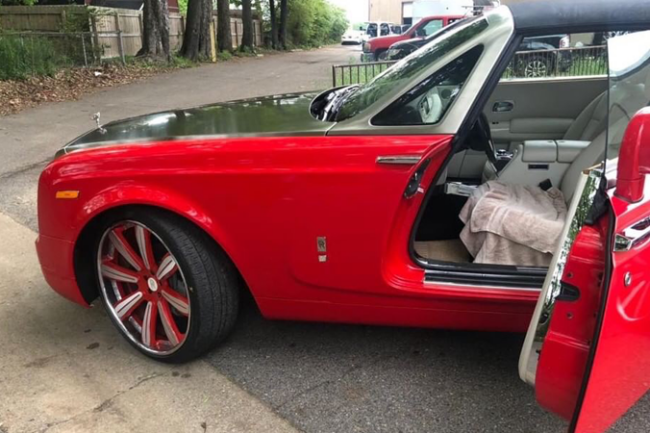 Gloss Carmine Red-color-change-car-vinyl-wrap-knoxville-tennessee left front