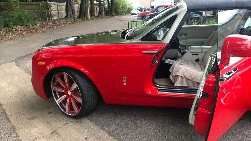 Gloss Carmine Red-color-change-car-vinyl-wrap-knoxville-tennessee left front