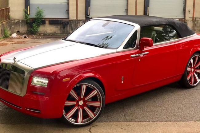 Gloss Carmine Red-color-change-car-vinyl-wrap-knoxville-tennessee left side