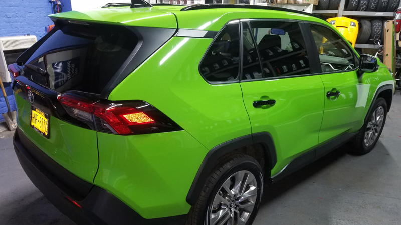 Gloss Grass Green-color-change-car-vinyl-wrap-knoxville-tennessee back side