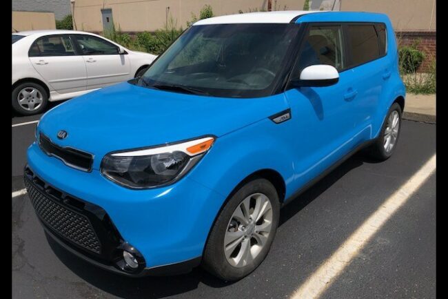 Gloss Light Blue-color-change-car-vinyl-wrap-knoxville-tennessee front