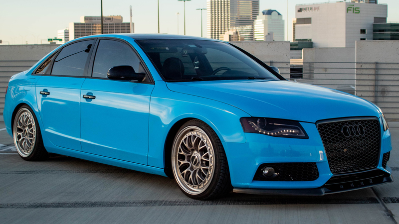 Gloss Light Blue-color-change-car-vinyl-wrap-knoxville-tennessee front right