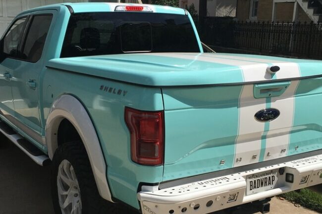 Gloss Mint Blue-color-change-car-vinyl-wrap-knoxville-tennessee back