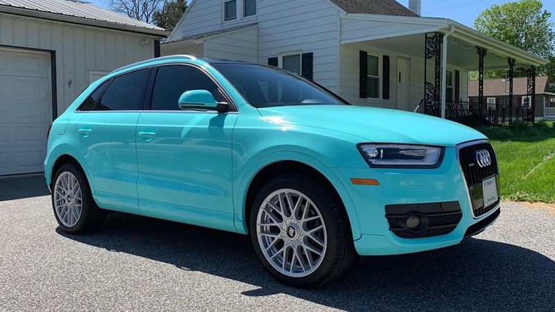 Gloss Mint Blue-color-change-car-vinyl-wrap-knoxville-tennessee right side