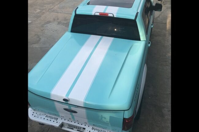 Gloss Mint Blue-color-change-car-vinyl-wrap-knoxville-tennessee top