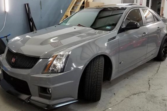 Gloss Nardo Gray -color-change-car-vinyl-wrap-knoxville-tennessee front