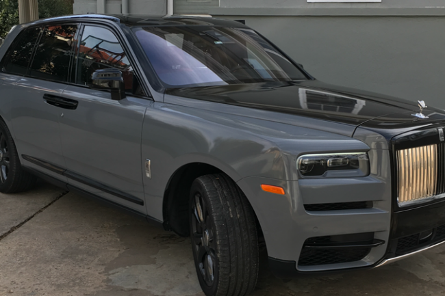 Gloss Nardo Gray -color-change-car-vinyl-wrap-knoxville-tennessee rolls royce
