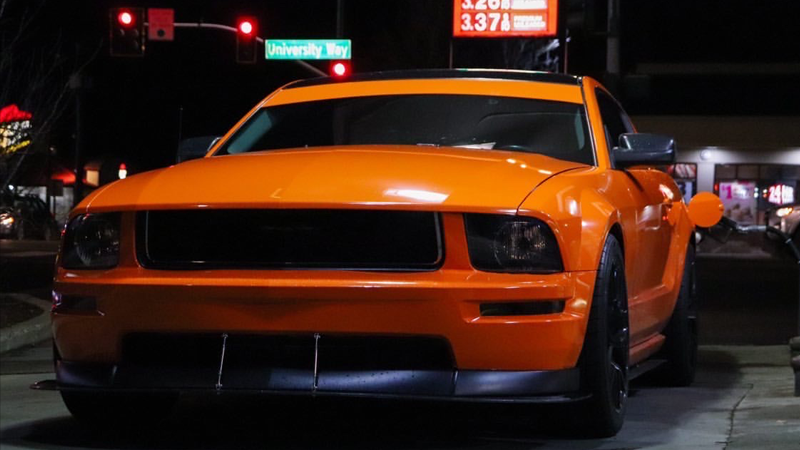 Gloss Orange-color-change-car-vinyl-wrap-knoxville-tennessee bonnet