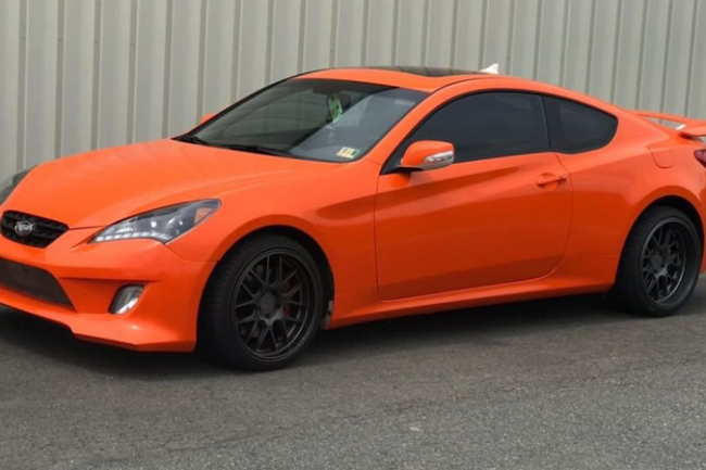 Gloss Orange-color-change-car-vinyl-wrap-knoxville-tennessee right side