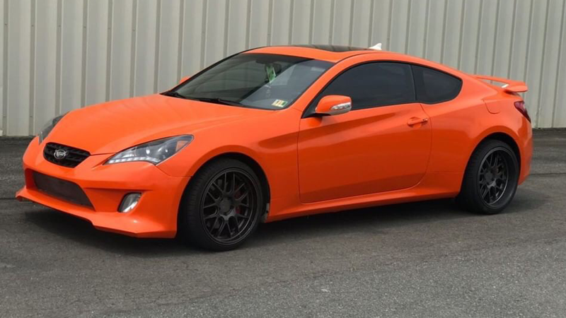 Gloss Orange-color-change-car-vinyl-wrap-knoxville-tennessee right side