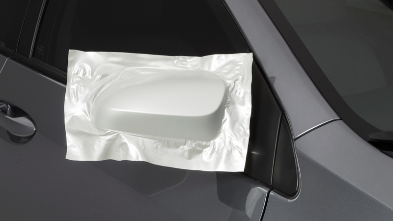 Gloss Pearl White-color-change-car-vinyl-wrap-knoxville-tennessee side mirror