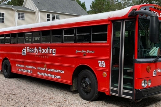 Gloss Racing Red-color-change-car-vinyl-wrap-knoxville-tennessee bus