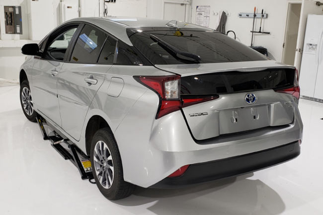 Gloss Silver Aluminum Metallic-color-change-car-vinyl-wrap-knoxville-tennessee prius back