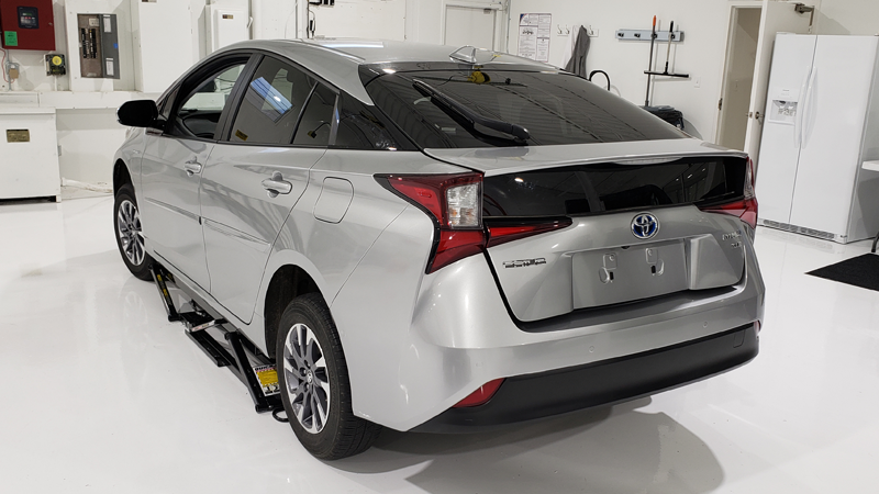 Gloss Silver Aluminum Metallic-color-change-car-vinyl-wrap-knoxville-tennessee prius back