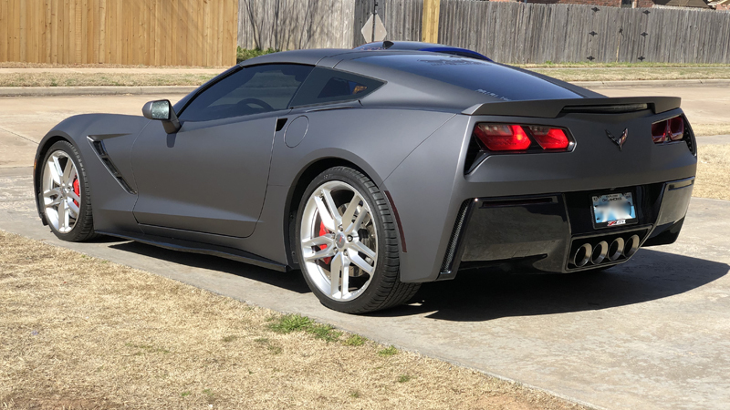 Matte Charcoal Metallic-color-change-car-vinyl-wrap-knoxville-tennessee back