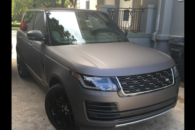 Matte Charcoal Metallic-color-change-car-vinyl-wrap-knoxville-tennessee ford front