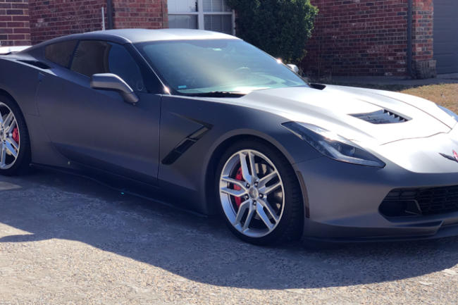 Matte Charcoal Metallic-color-change-car-vinyl-wrap-knoxville-tennessee front