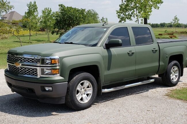 Matte Military Green-color-change-car-vinyl-wrap-knoxville-tennessee front