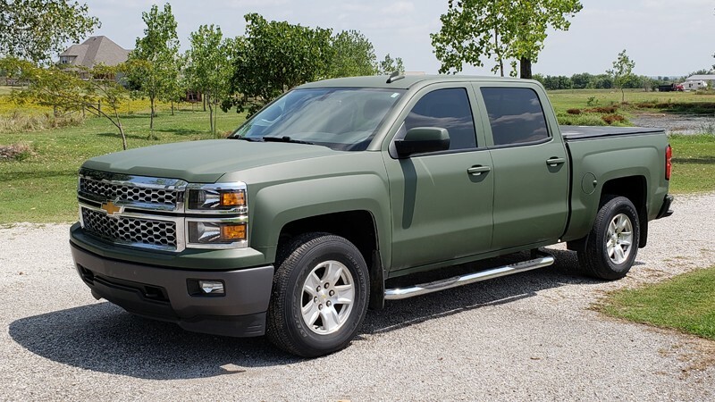 Matte Military Green-color-change-car-vinyl-wrap-knoxville-tennessee front