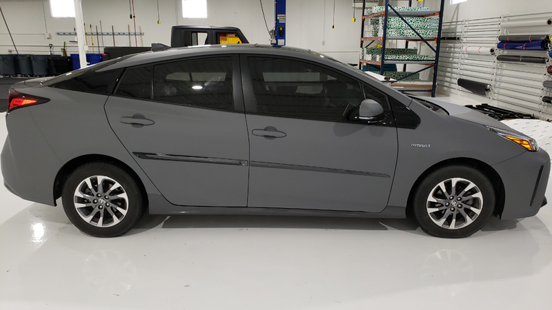 Matte Nardo Gray-color-change-car-vinyl-wrap-knoxville-tennessee prius right