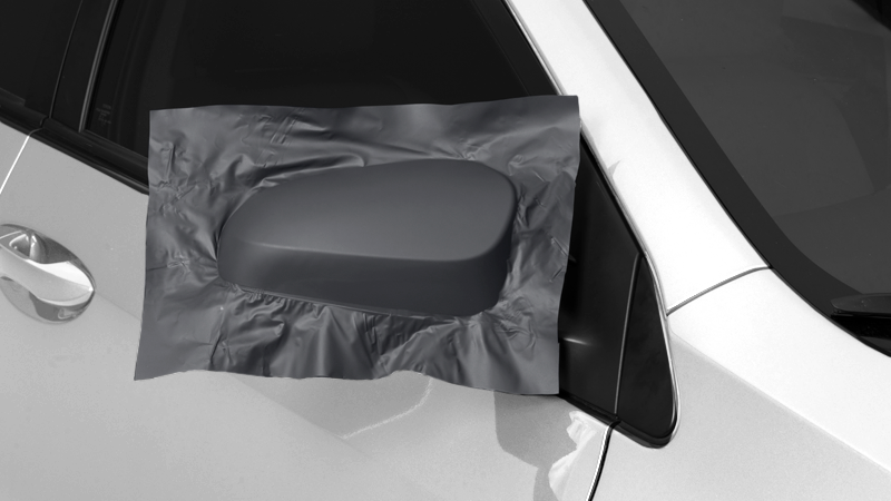 Matte Nardo Gray-color-change-car-vinyl-wrap-knoxville-tennessee side mirror