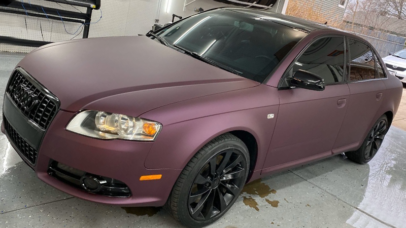 Satin Black Rose Aluminum-color-change-car-vinyl-wrap-knoxville-tennessee left