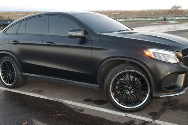 Satin-Black-color-change-car-vinyl-wrap-knoxville-tennessee right side