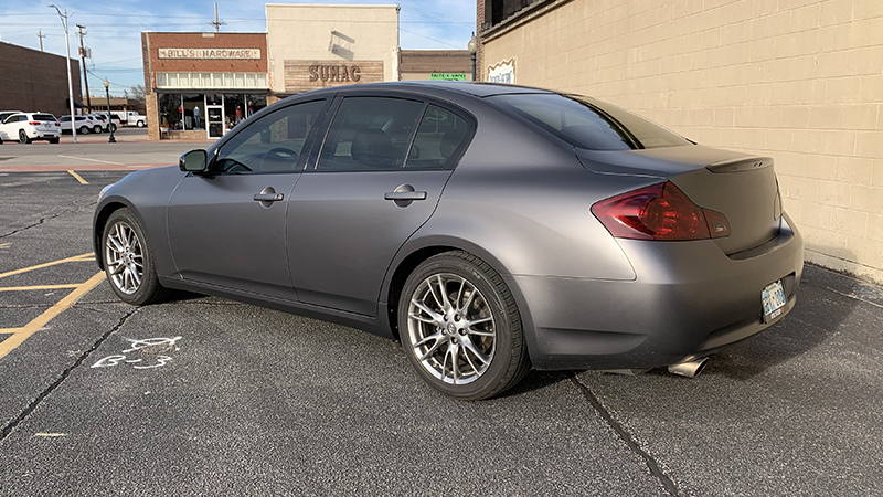 Satin Charcoal Metallic-color-change-car-vinyl-wrap-knoxville-tennessee left side