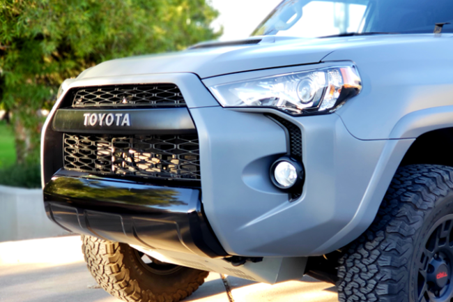 Satin Nardo Gray-color-change-car-vinyl-wrap-knoxville-tennessee fortuner front