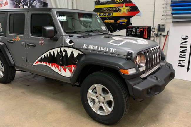 Satin Nardo Gray-color-change-car-vinyl-wrap-knoxville-tennessee jeep right