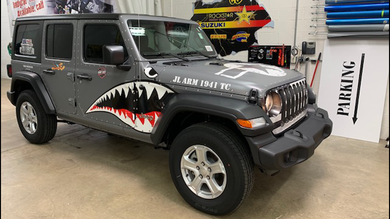 Satin Nardo Gray-color-change-car-vinyl-wrap-knoxville-tennessee jeep right