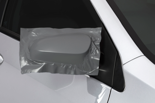 Satin Nardo Gray-color-change-car-vinyl-wrap-knoxville-tennessee side mirror
