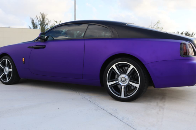 Satin Passion Purple Aluminum-color-change-car-vinyl-wrap-knoxville-tennessee left back