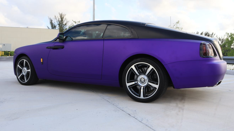 Satin Passion Purple Aluminum-color-change-car-vinyl-wrap-knoxville-tennessee left back