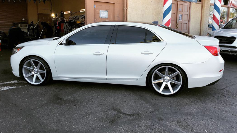 Satin Pearl White-color-change-car-vinyl-wrap-knoxville-tennessee left side