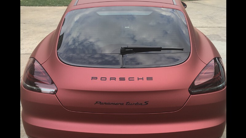 Satin Red Aluminum-color-change-car-vinyl-wrap-knoxville-tennessee back