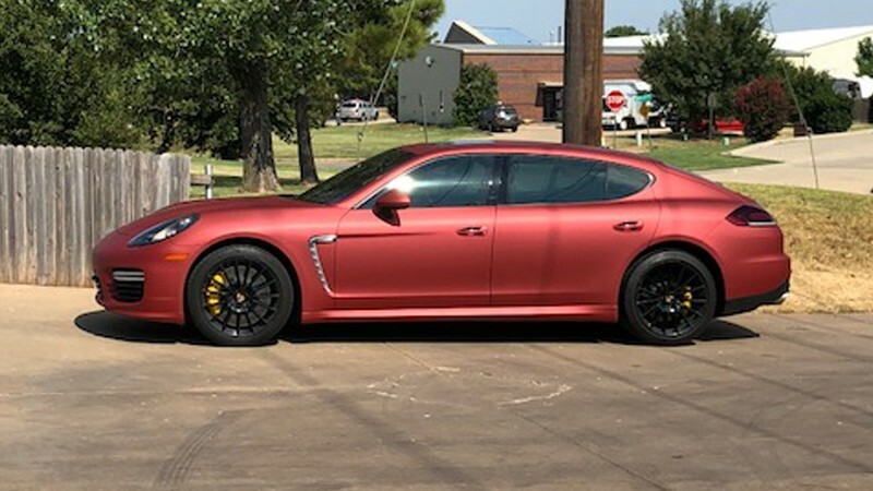 Satin Red Aluminum-color-change-car-vinyl-wrap-knoxville-tennessee right side