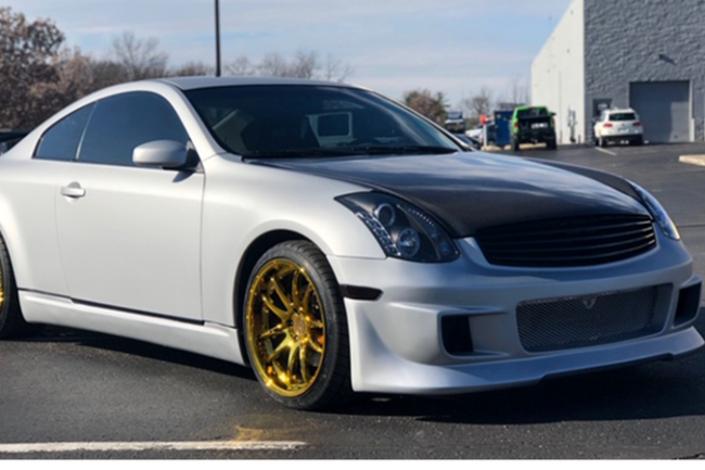 Satin Silver Aluminum-color-change-car-vinyl-wrap-knoxville-tennessee front