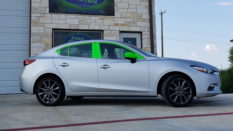 Satin Silver Aluminum-color-change-car-vinyl-wrap-knoxville-tennessee right side